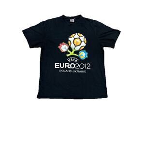RARE RETRO VINTAGE T-shirt official UEFA EURO 2012 POLAND - UKRAINE size: XL